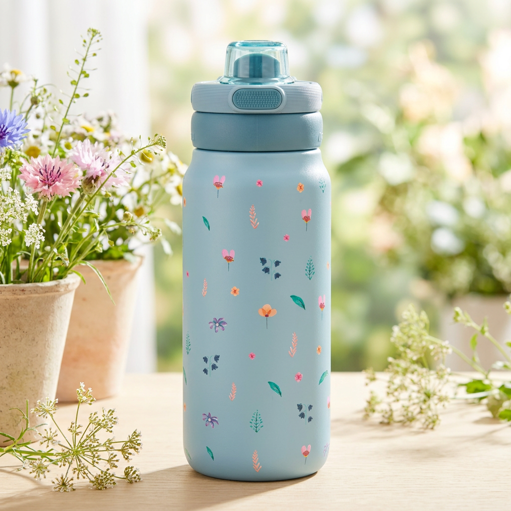 Botella Térmica de Acero Inoxidable Sport – Little Bloom | Aurea