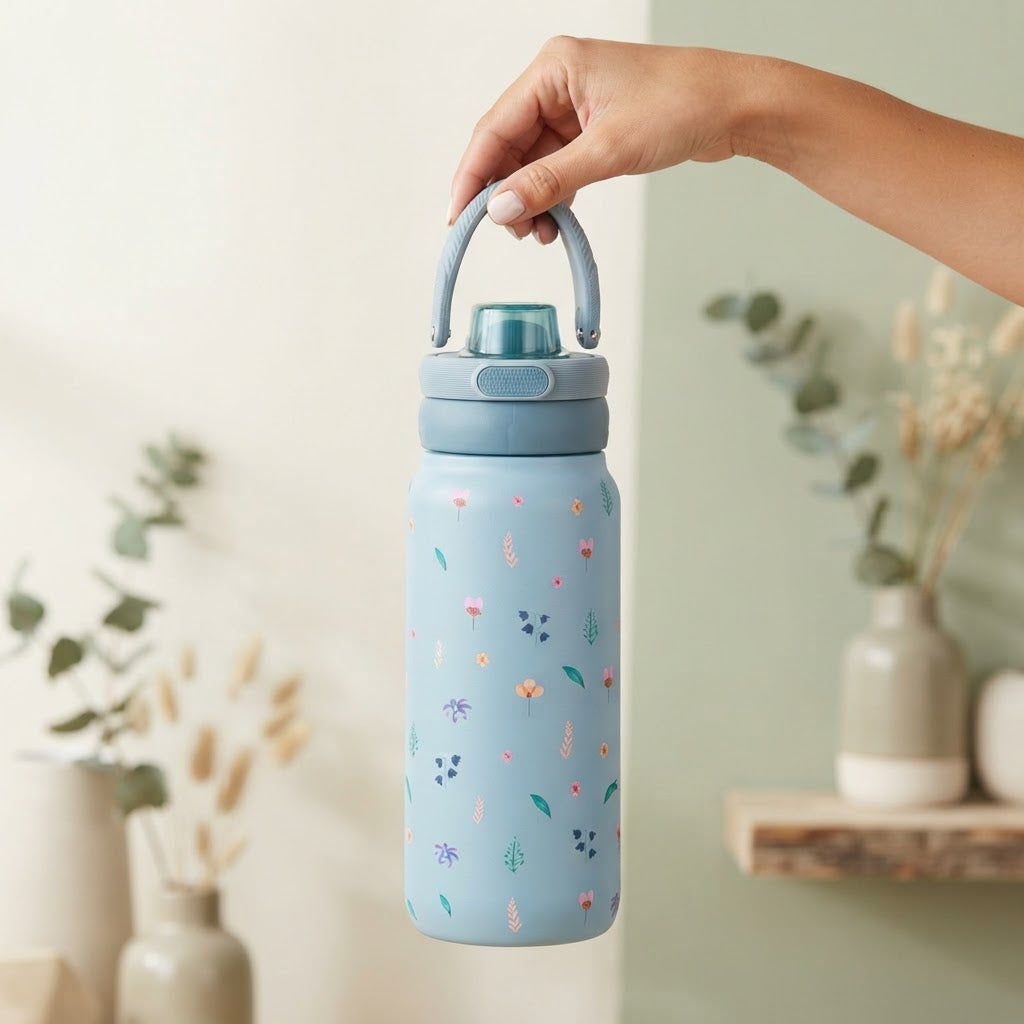 Botella Térmica de Acero Inoxidable Sport – Little Bloom | Aurea