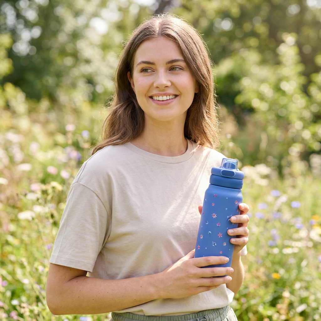 Botella Térmica de Acero Inoxidable Sport – Little Bloom | Aurea