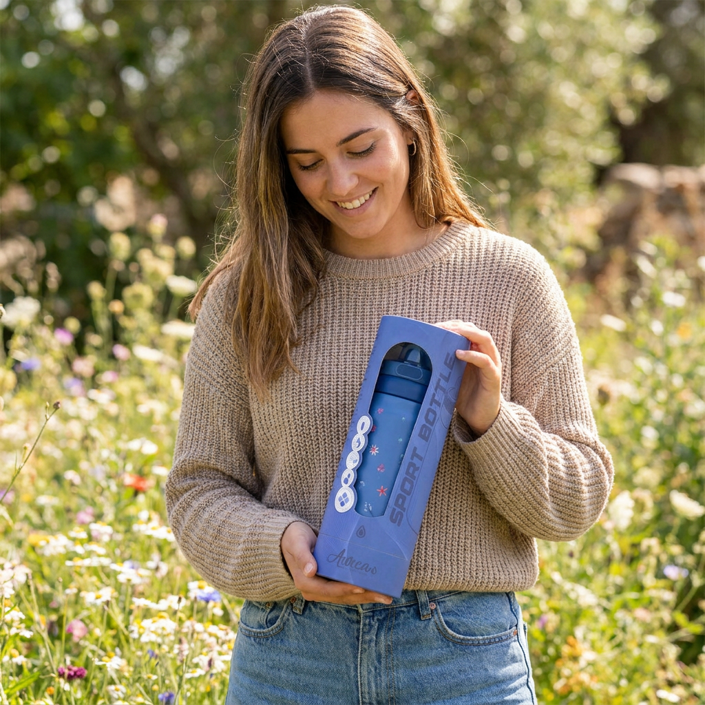 Botella Térmica de Acero Inoxidable Sport – Little Bloom | Aurea