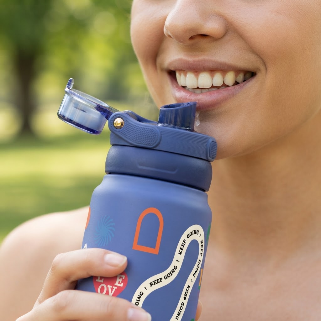 Botella Térmica de Acero Inoxidable Sport – Keep Moving | Aurea