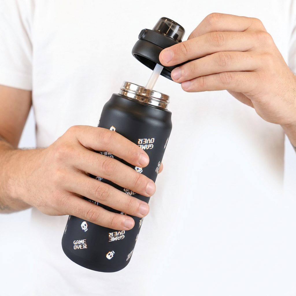 Botella Térmica de Acero Inoxidable Sport – Arcade Skull | Aurea