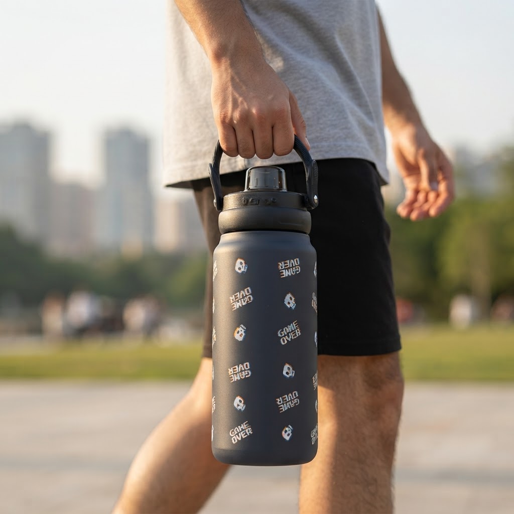Botella Térmica de Acero Inoxidable Sport – Arcade Skull | Aurea