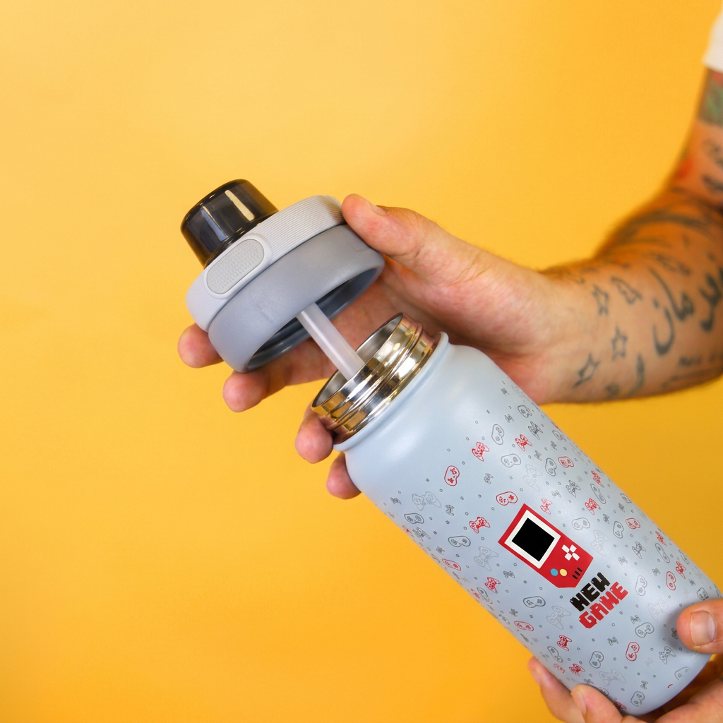Botella Térmica de Acero Inoxidable Sport – Pixel Gaming | Aurea