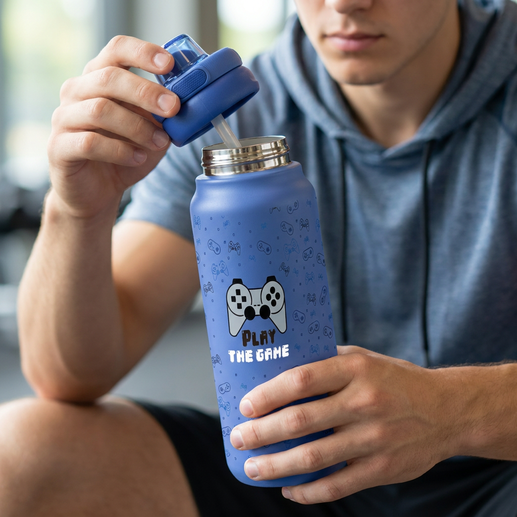 Botella Térmica de Acero Inoxidable Sport – Pixel Gaming | Aurea