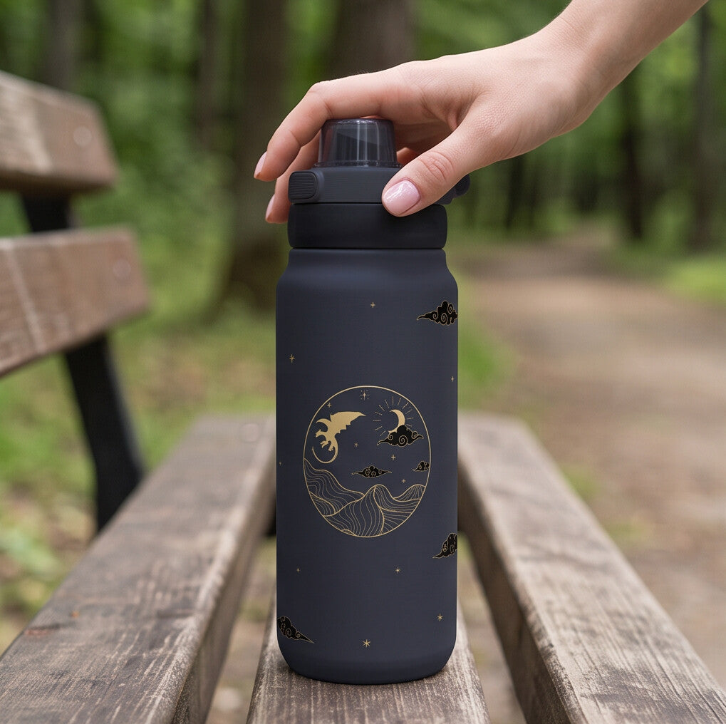 Botella térmica sport 750 ml - Draconis - Black
