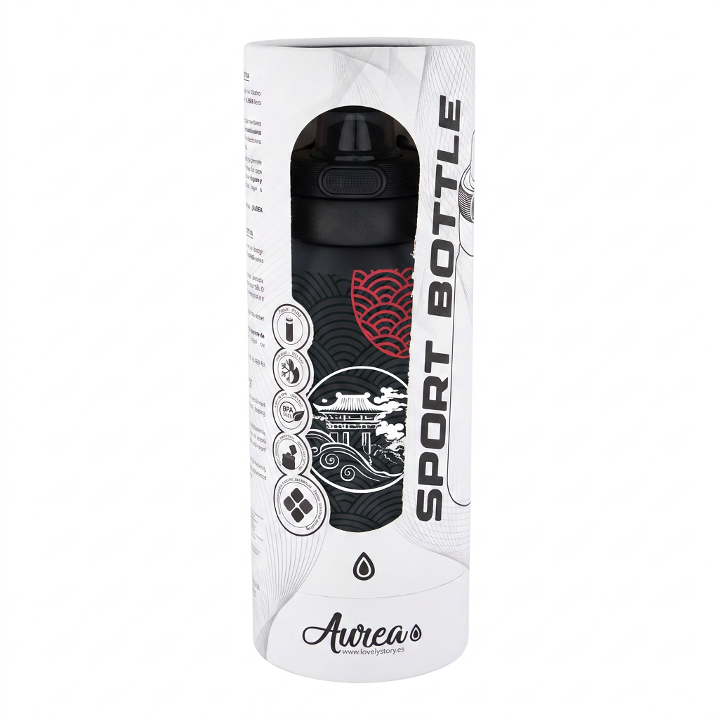 Botella Térmica Sport de Acero Inoxidable con Interior Cerámico y Doble Tapón – Kyoto