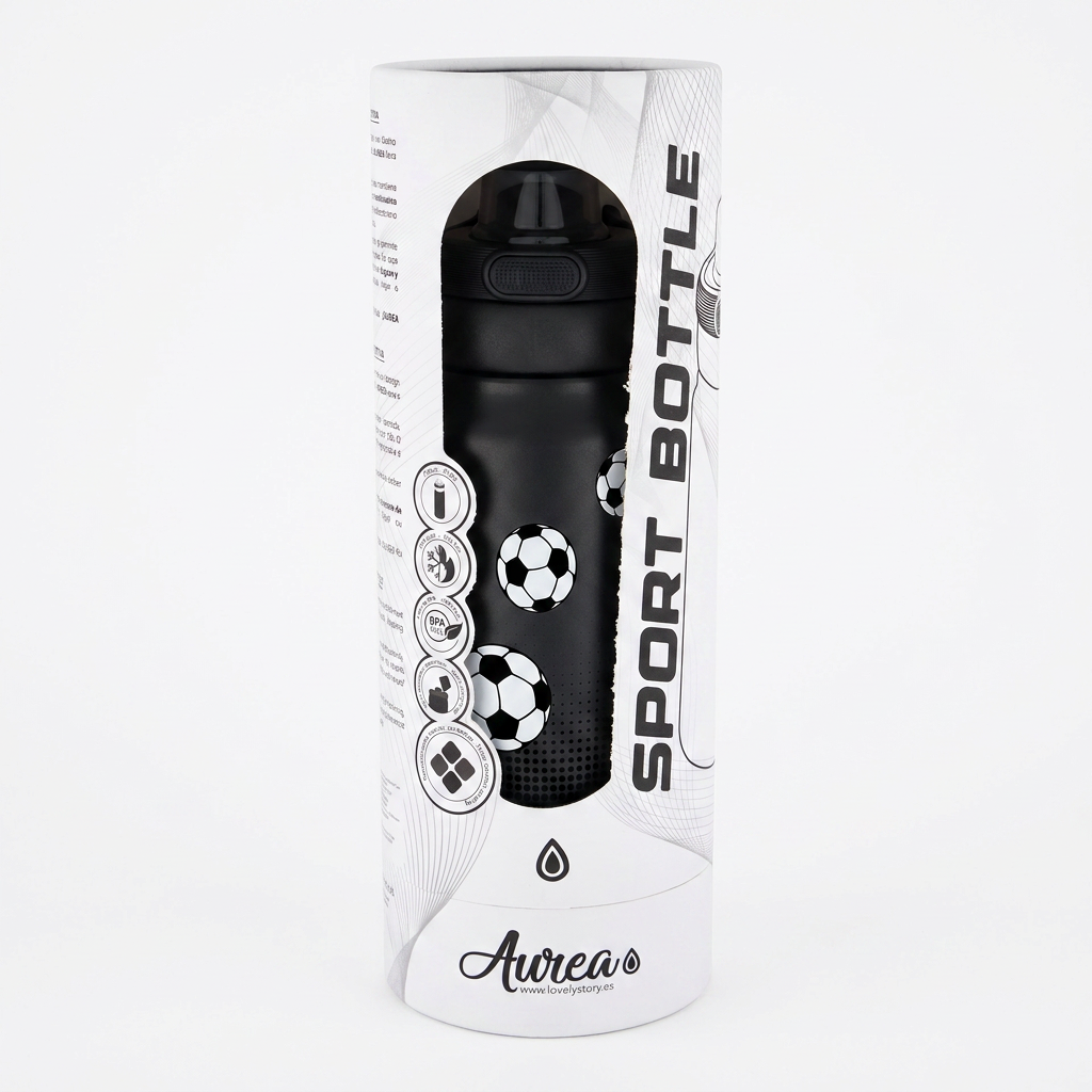 Botella Térmica Sport de Acero Inoxidable con Interior Cerámico y Doble Tapón – Football Match