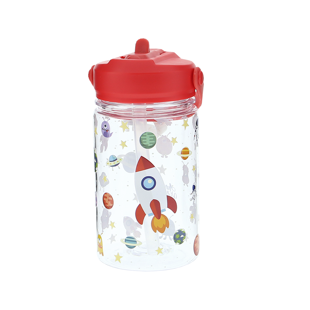 Botella Tritán 350ml Adaptador Infantil Con Pajita - Fantasy Collection