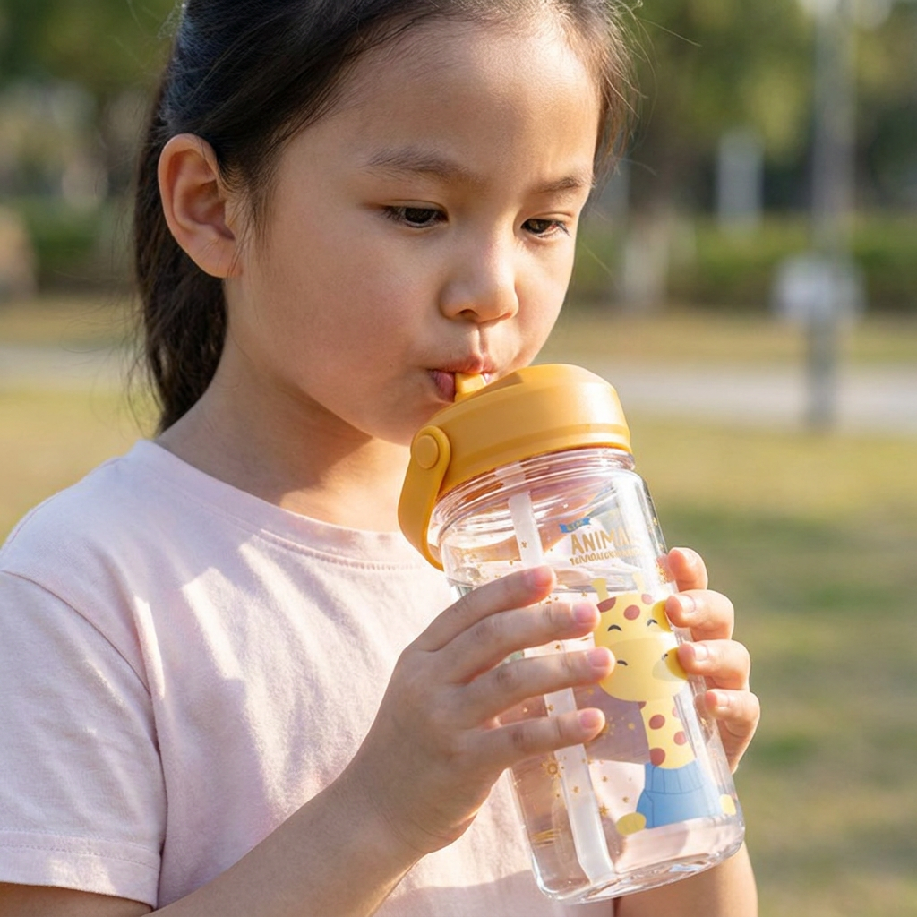 Botella Tritán con Adaptador Infantil – 3D Animals | Aurea Kids