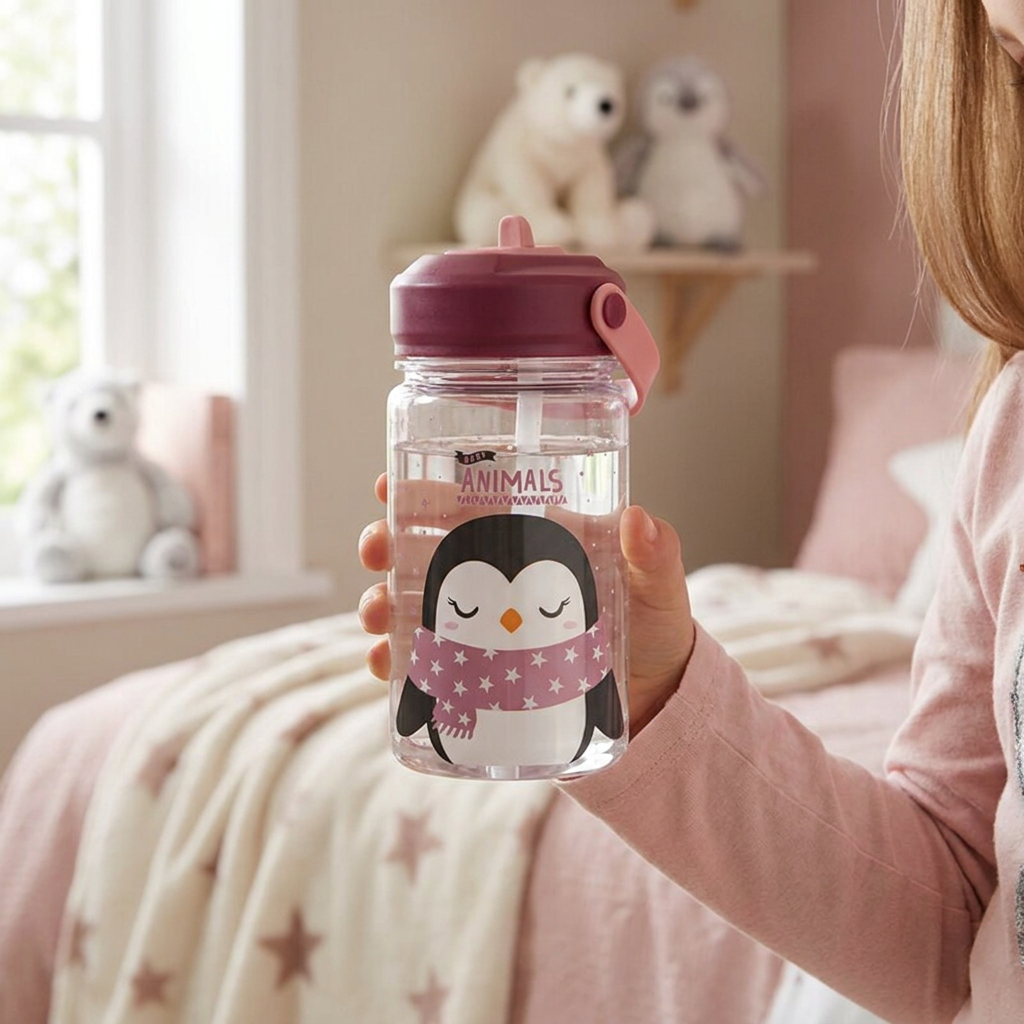 Botella Tritán con Adaptador Infantil – 3D Animals | Aurea Kids