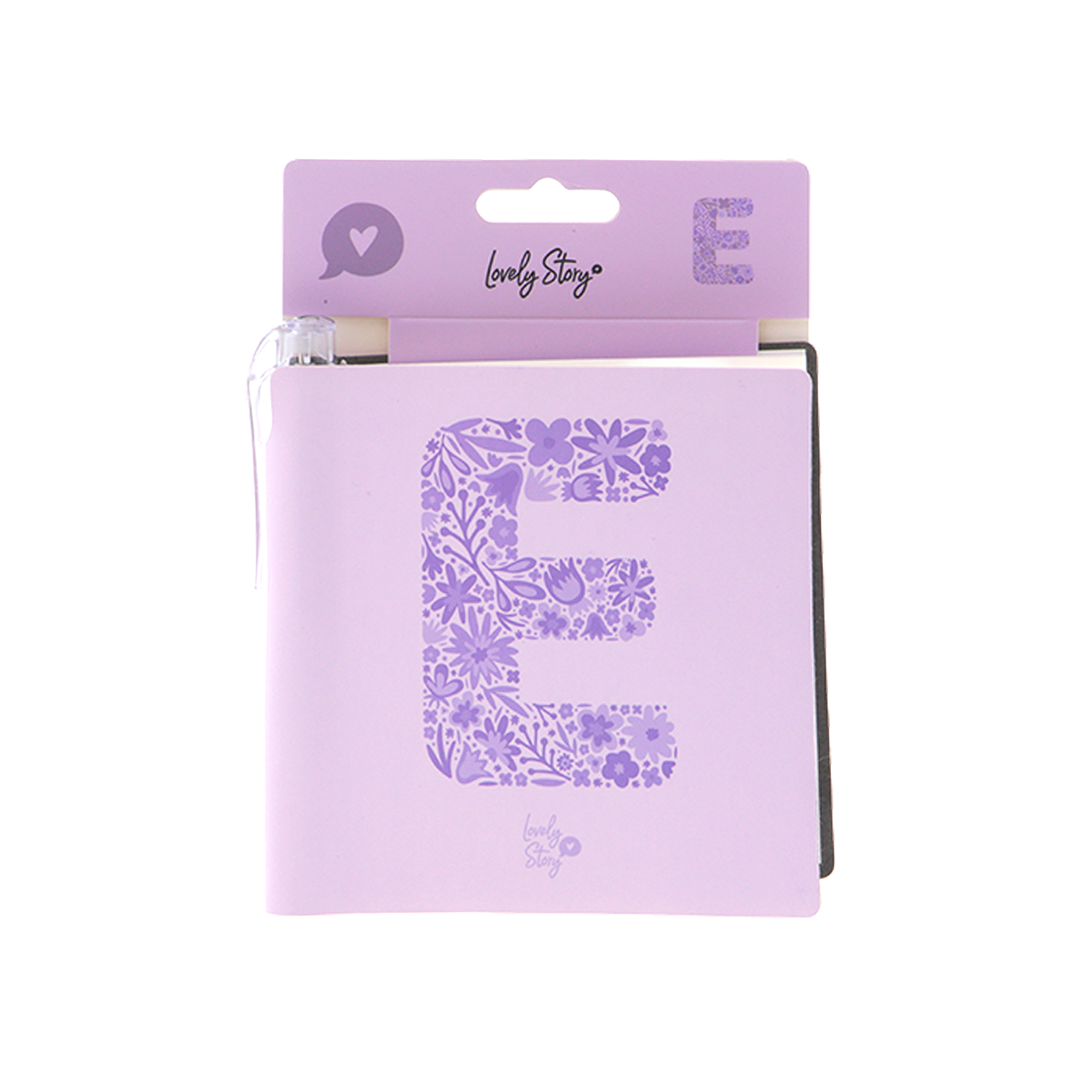 Cuaderno con inicial y boli - Lila