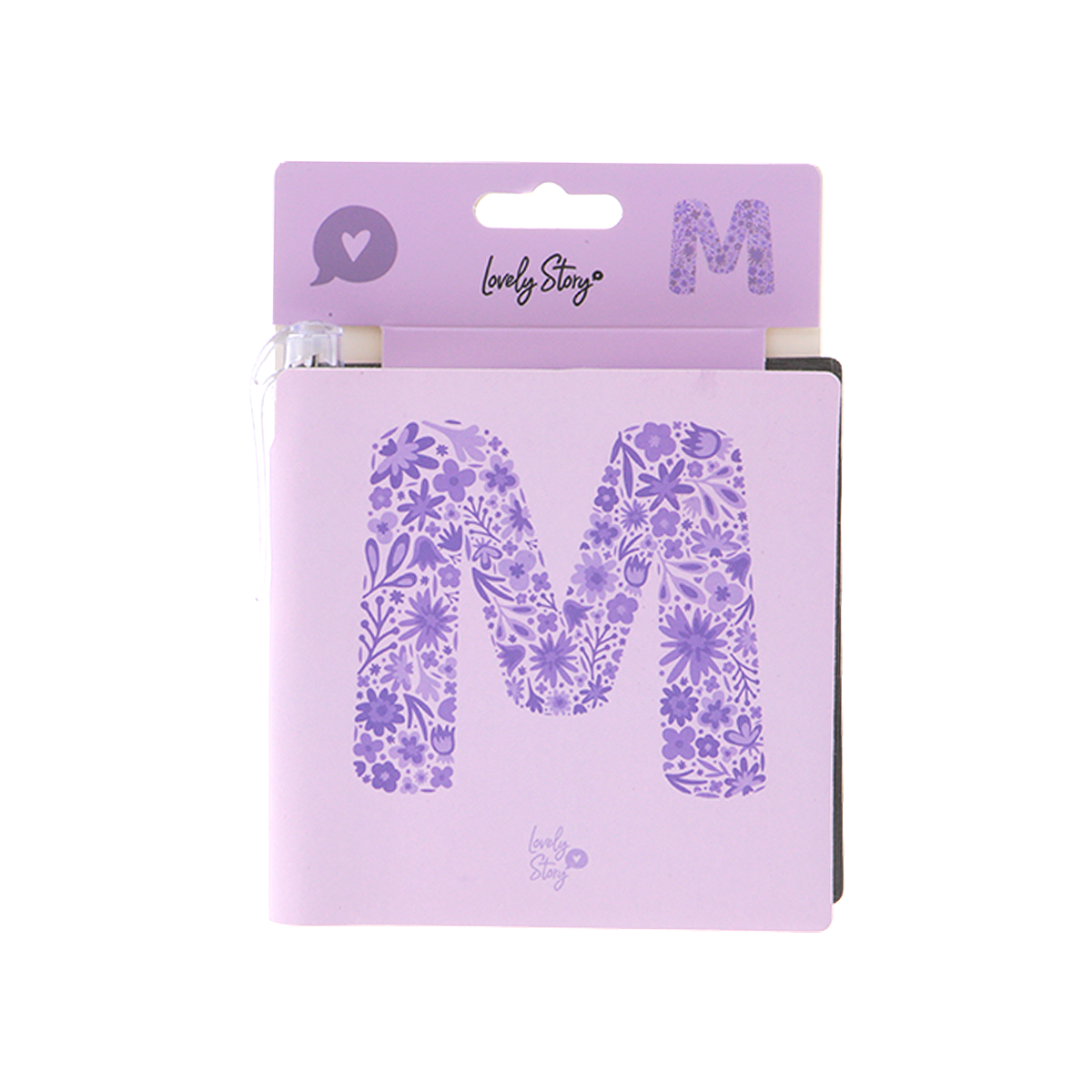 Cuaderno con inicial y boli - Lila