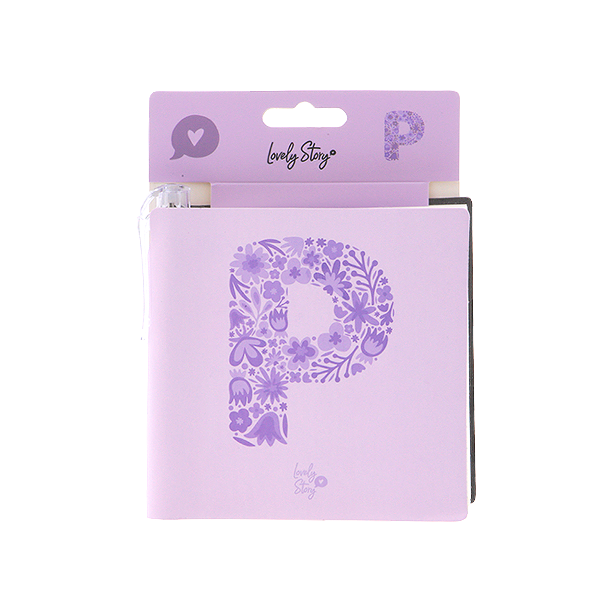 Cuaderno con inicial y boli - Lila