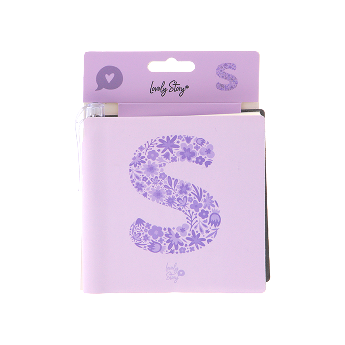 Cuaderno con inicial y boli - Lila
