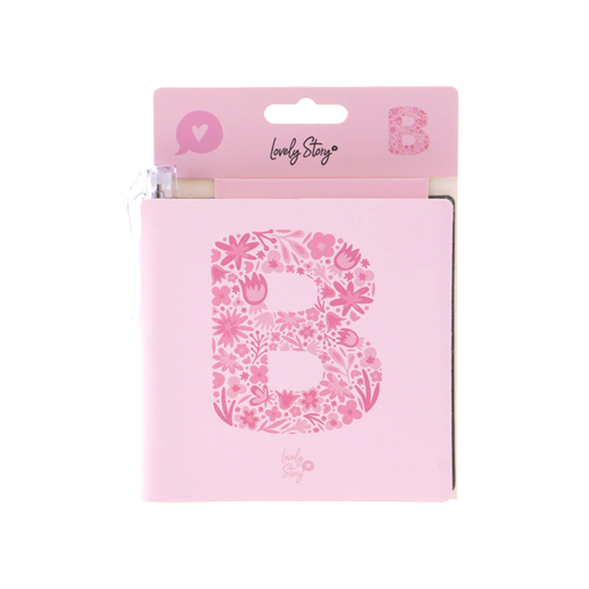 Cuaderno con inicial y boli - Pink