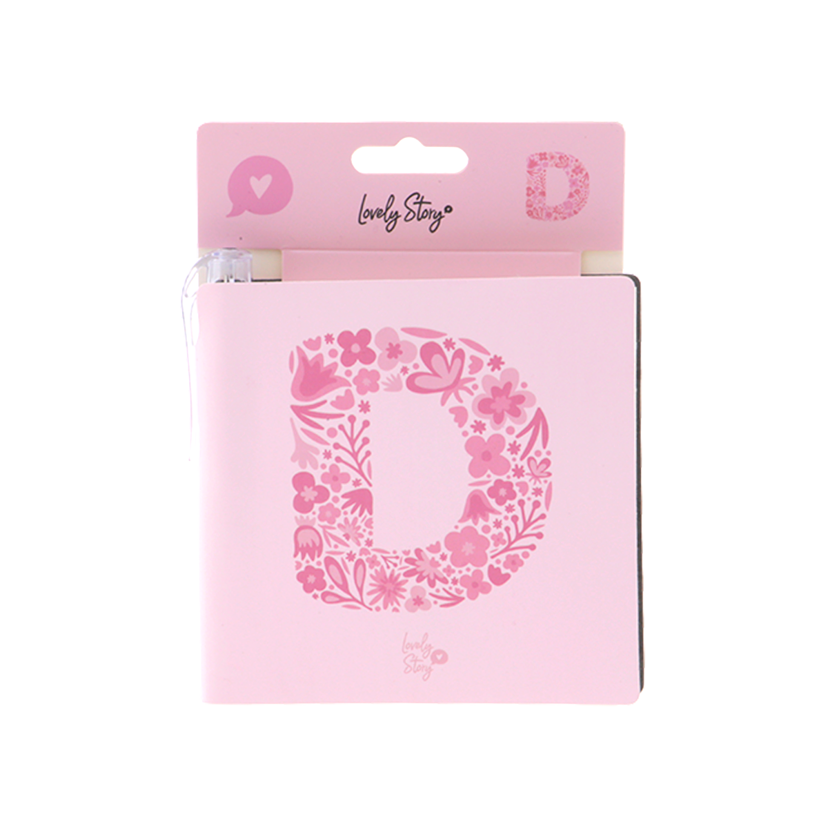 Cuaderno con inicial y boli - Pink