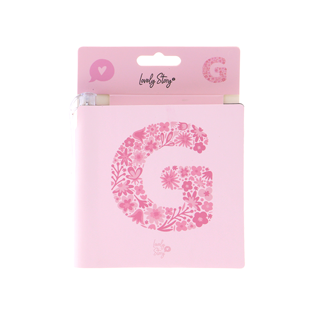 Cuaderno con inicial y boli - Pink