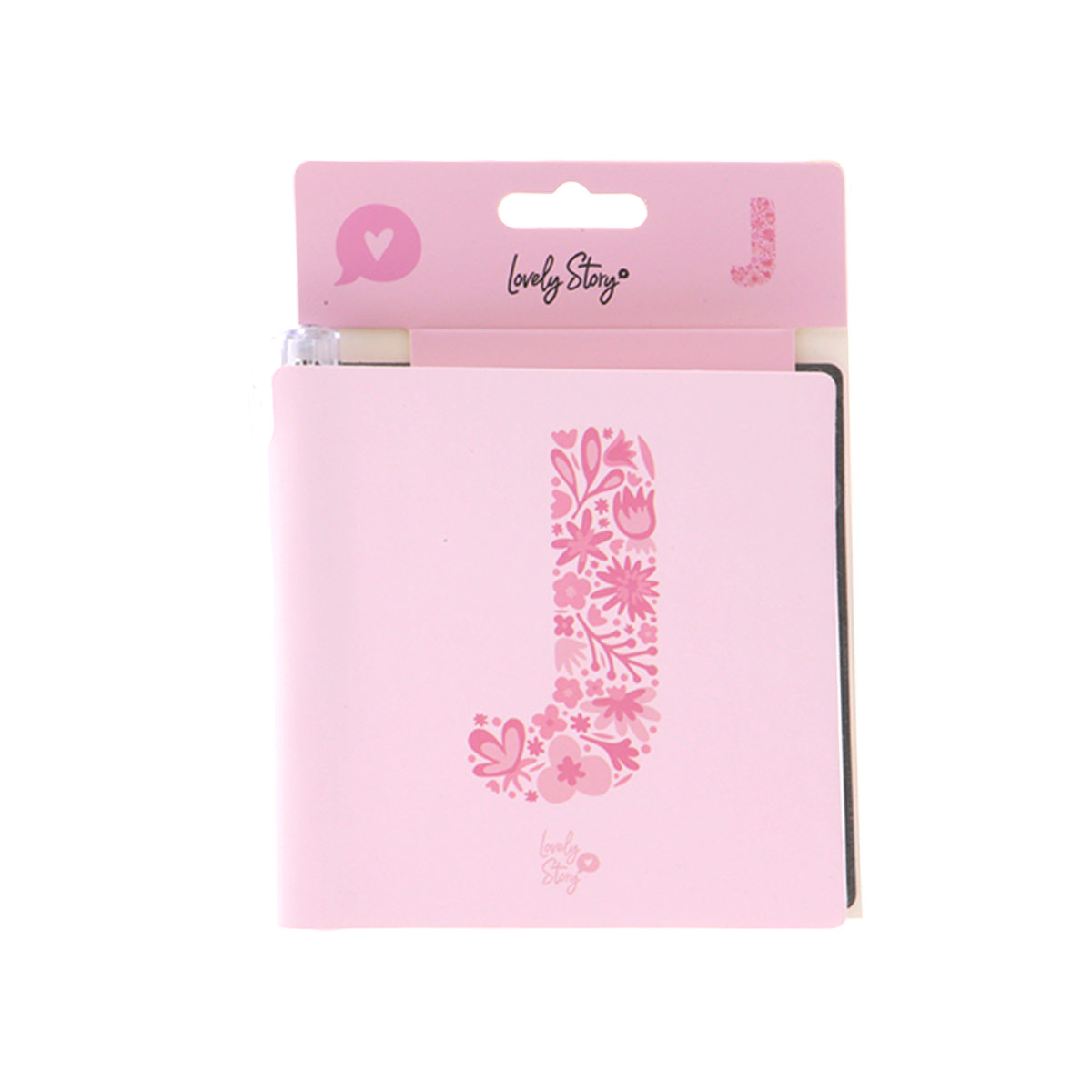 Cuaderno con inicial y boli - Pink