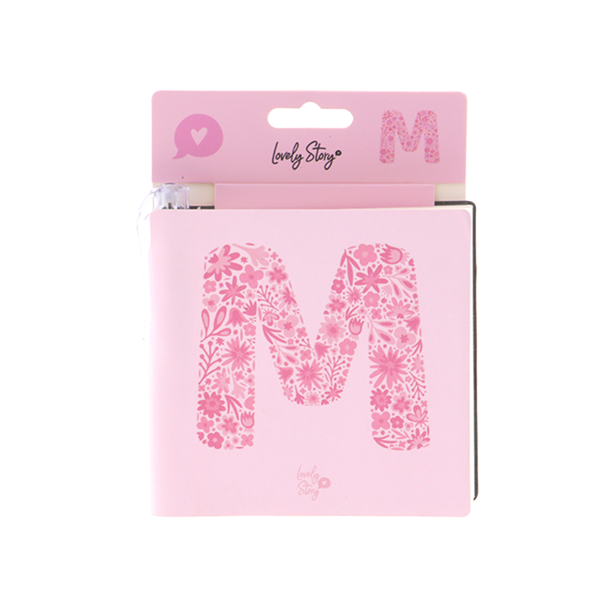 Cuaderno con inicial y boli - Pink