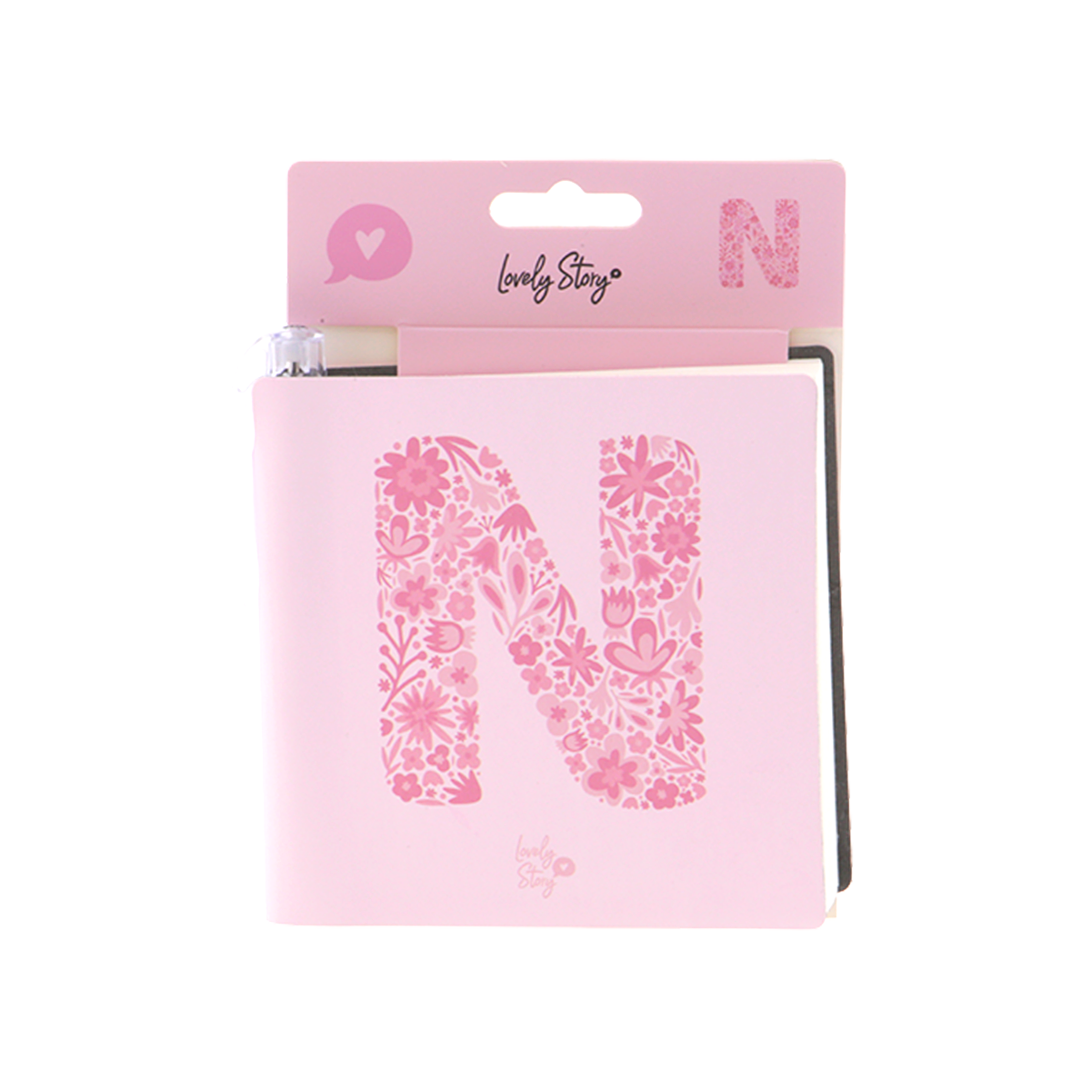 Cuaderno con inicial y boli - Pink