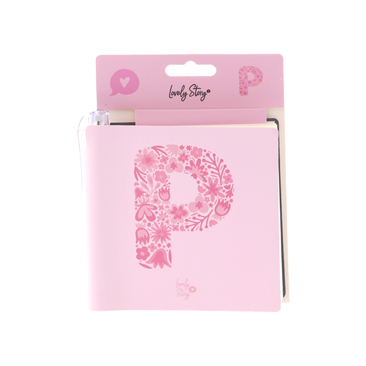 Cuaderno con inicial y boli - Pink
