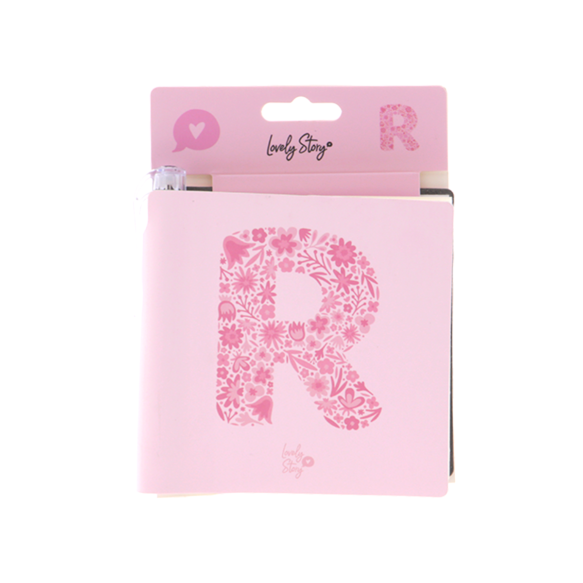 Cuaderno con inicial y boli - Pink