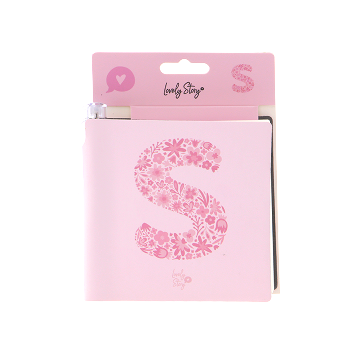 Cuaderno con inicial y boli - Pink