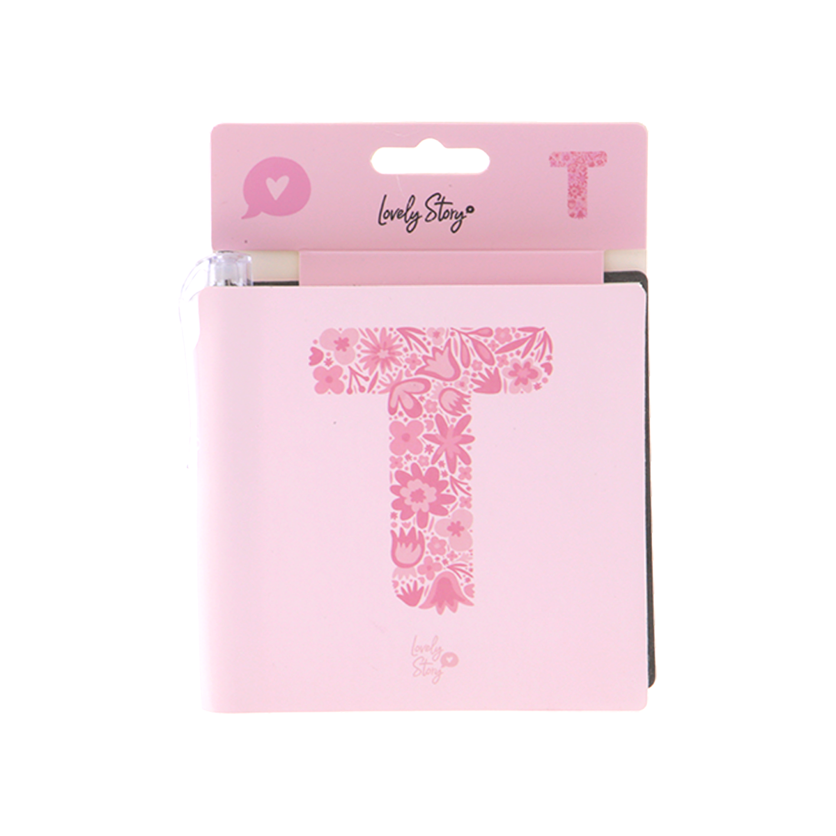 Cuaderno con inicial y boli - Pink