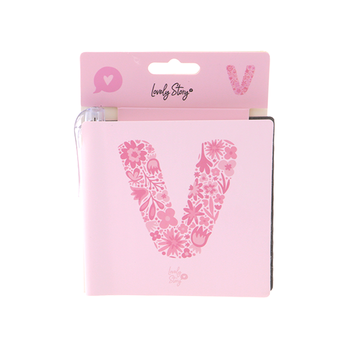 Cuaderno con inicial y boli - Pink