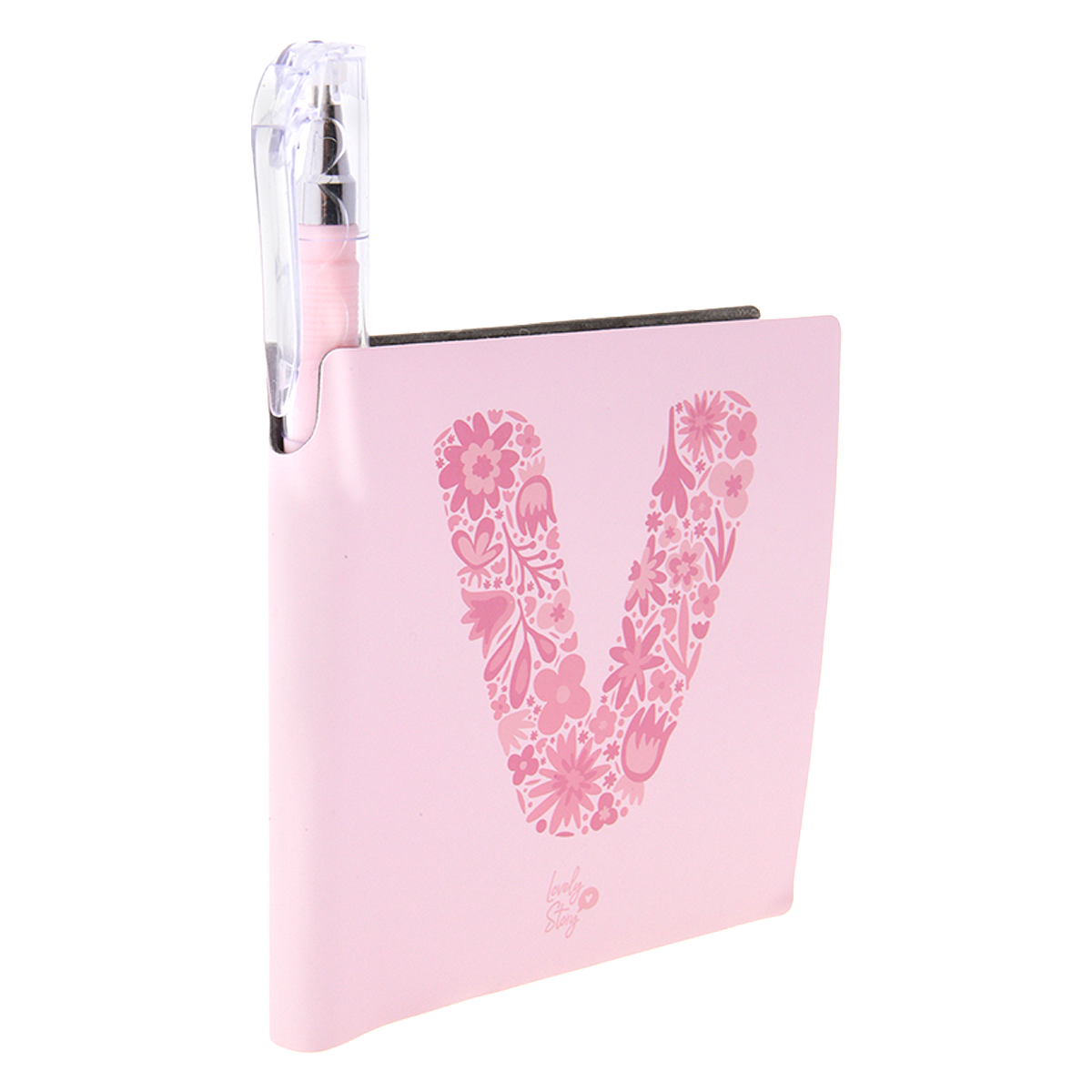 Cuaderno con inicial y boli - Pink