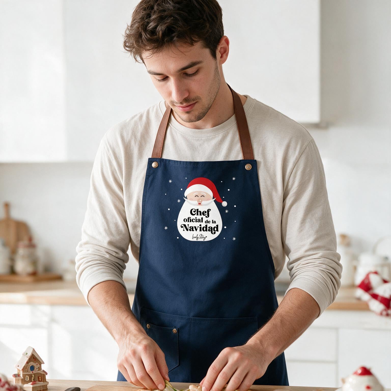 Delantal – Navidad - Dark Blue