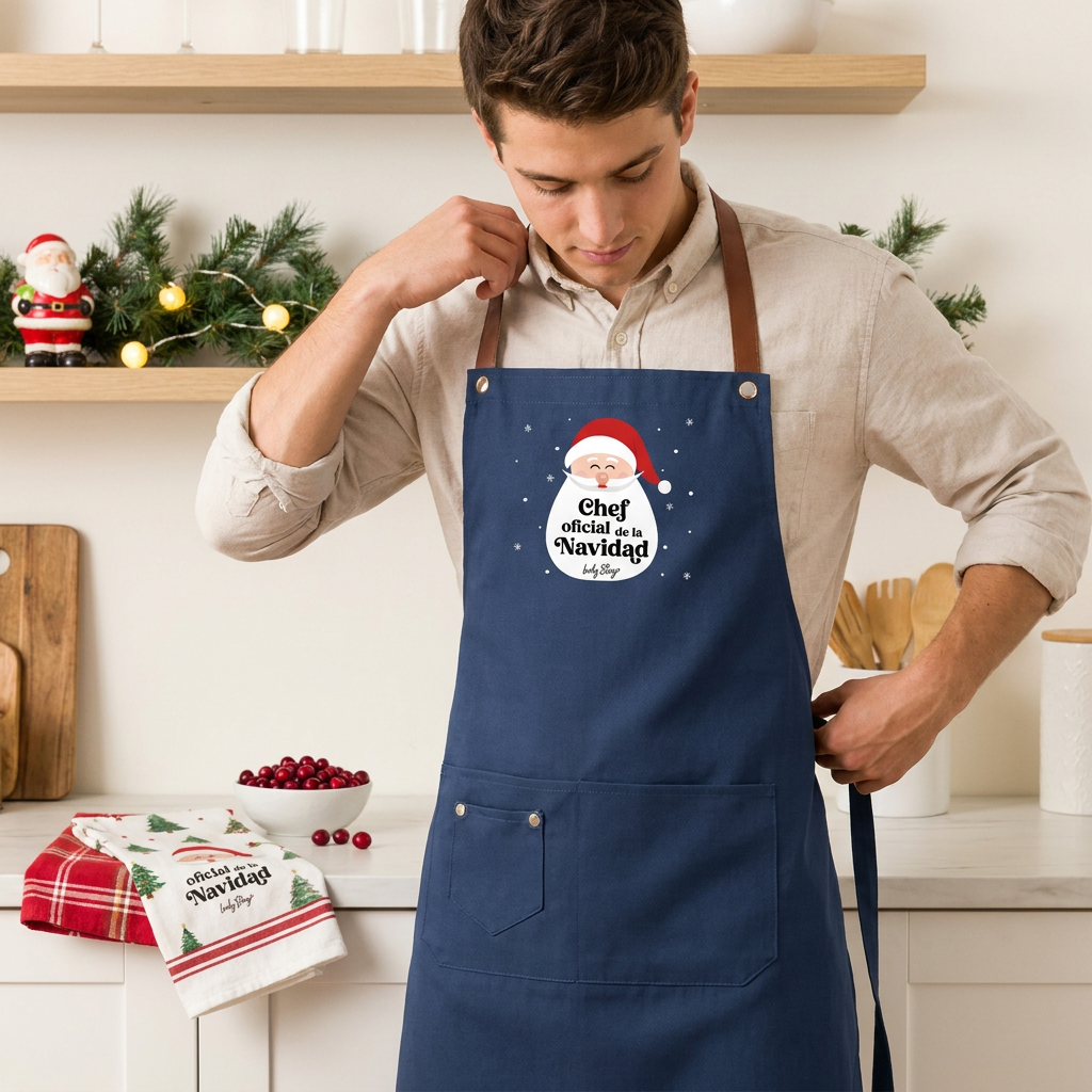 Delantal – Navidad - Dark Blue