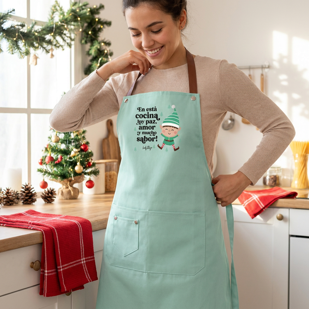 Delantal – Navidad - Mint