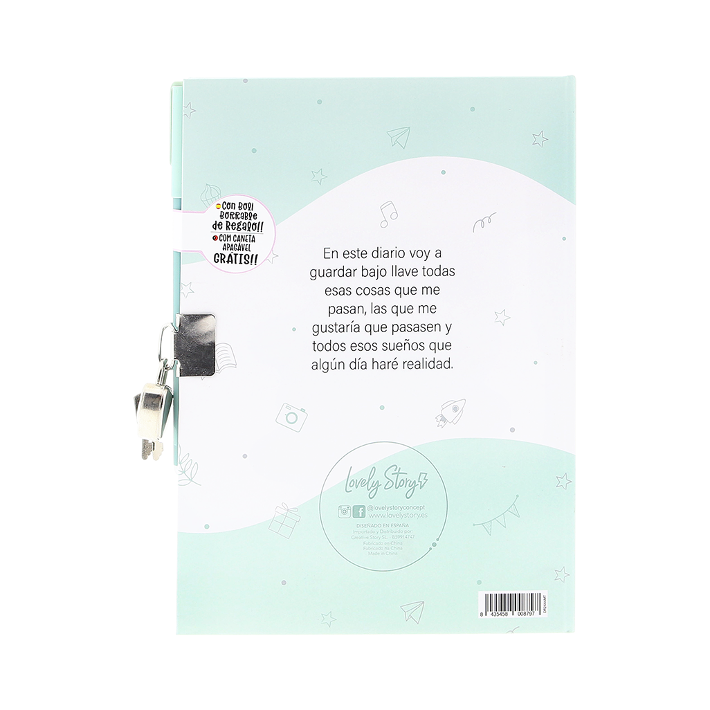 Diario Personalizado con Candado y Boli a Juego | Lovely Story