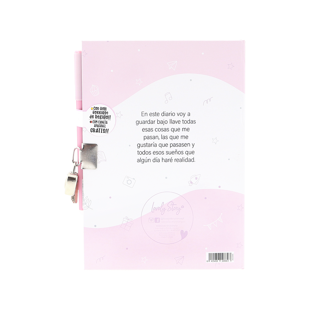 Diario Personalizado con Candado y Boli a Juego | Lovely Story
