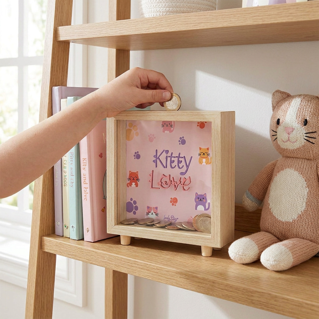 Hucha - Kitty Love - Wood