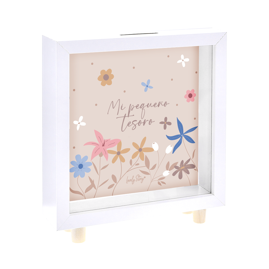 Hucha de Madera - Petal Whisper - Ice