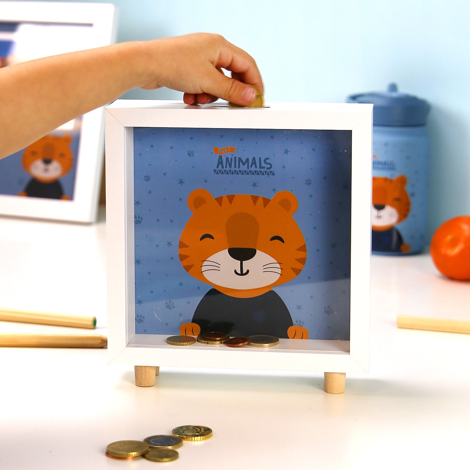 Hucha de madera - Tiger