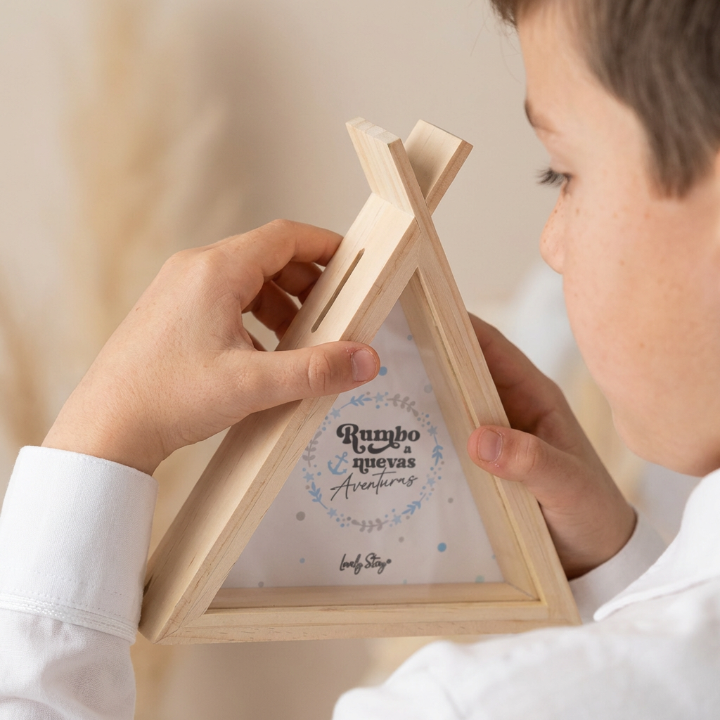 Hucha de Madera Tipi – Especial Comunión | Lovely Story