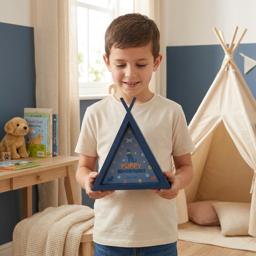 Hucha tipi - Puppy Adventures - Dark Blue