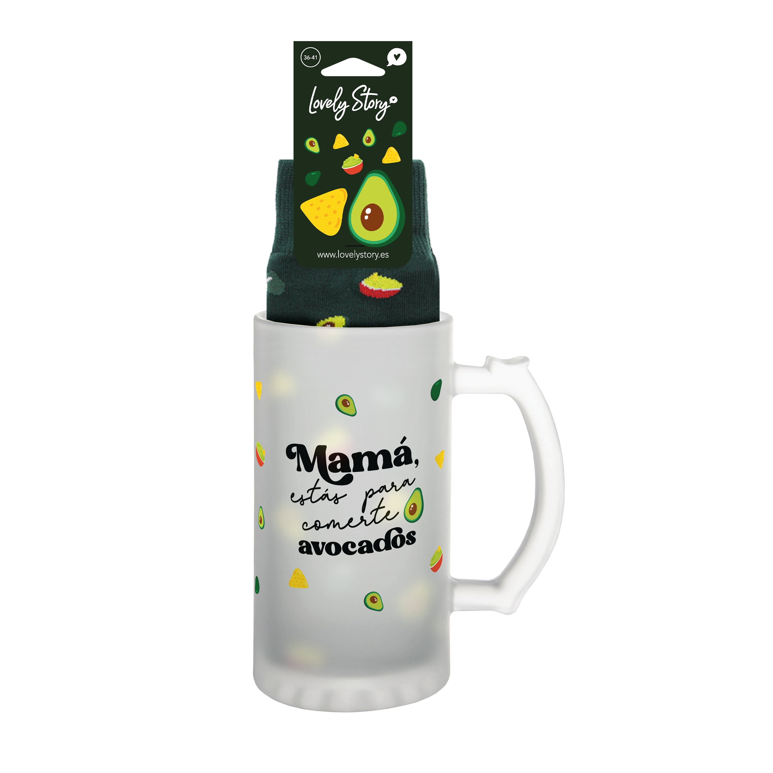 Jarra de Cristal con Calcetines – Especial Mamá | Lovely Story