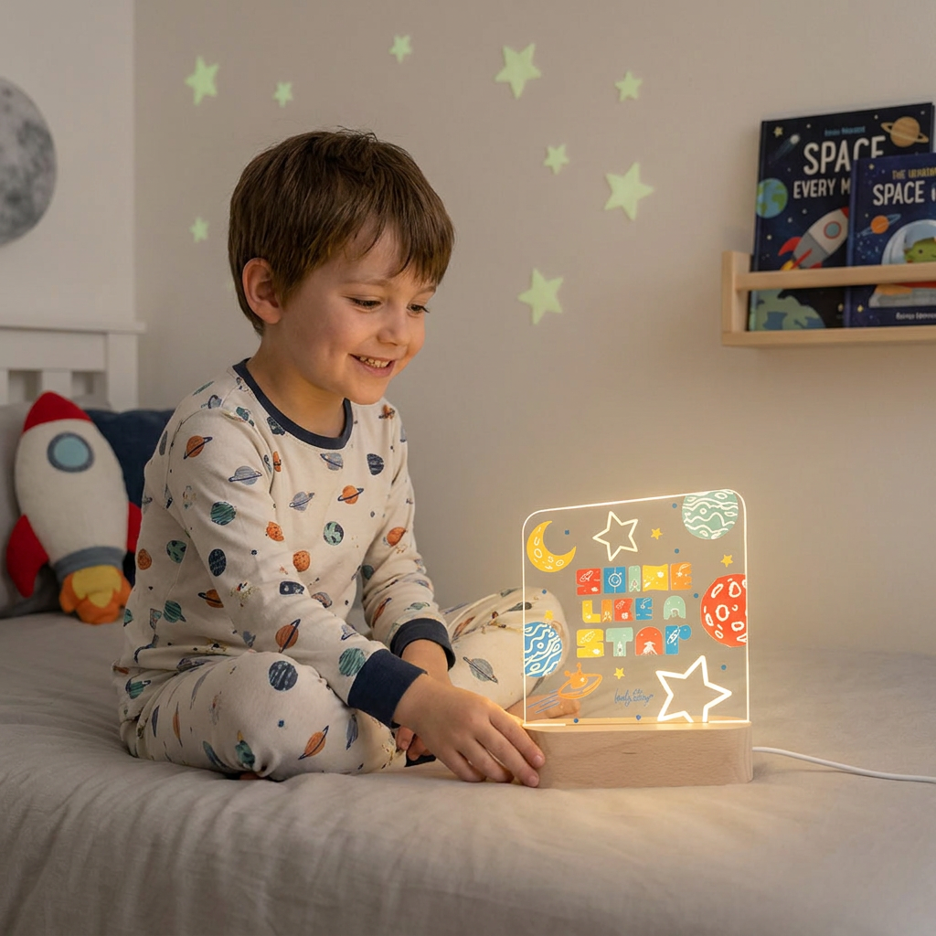 Lámpara de madera personalizable - Shine Like A Star