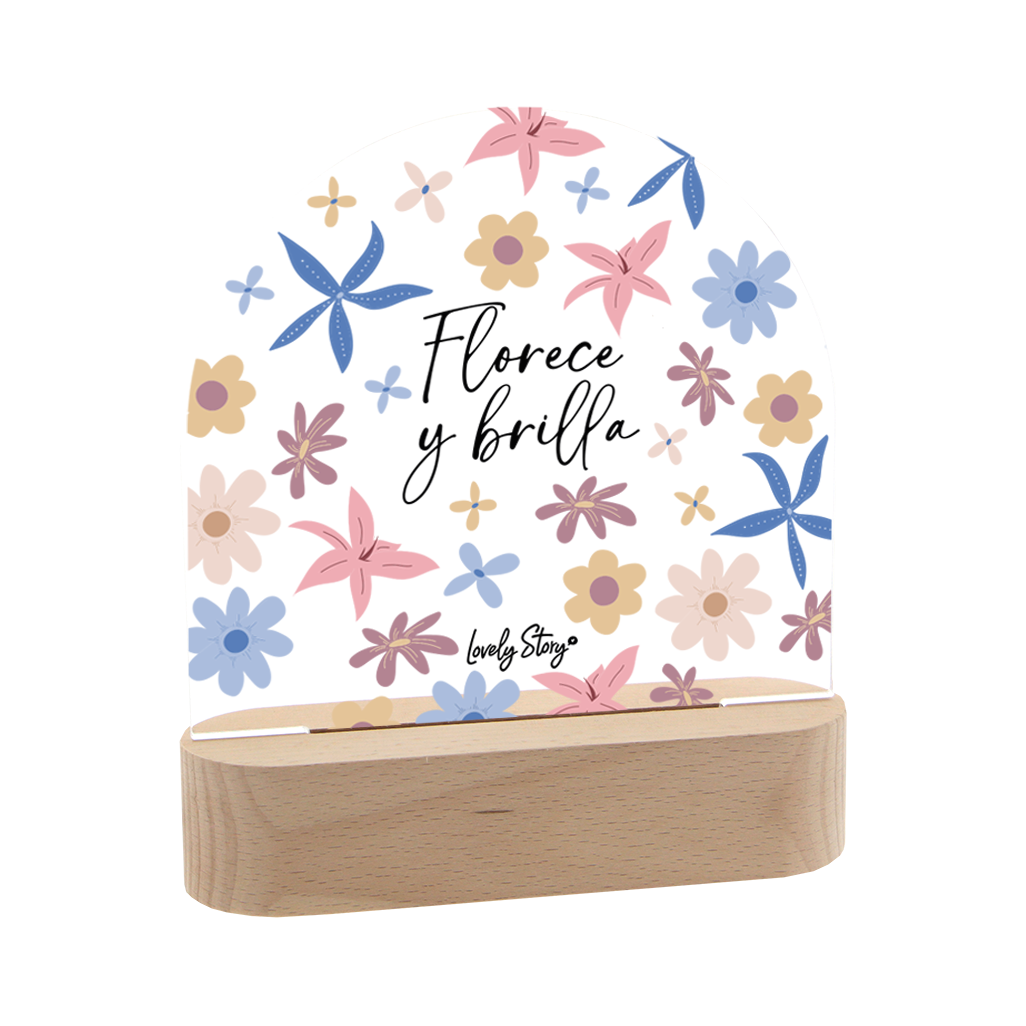 Lámpara de madera - Petal Whisper - Florece y brilla