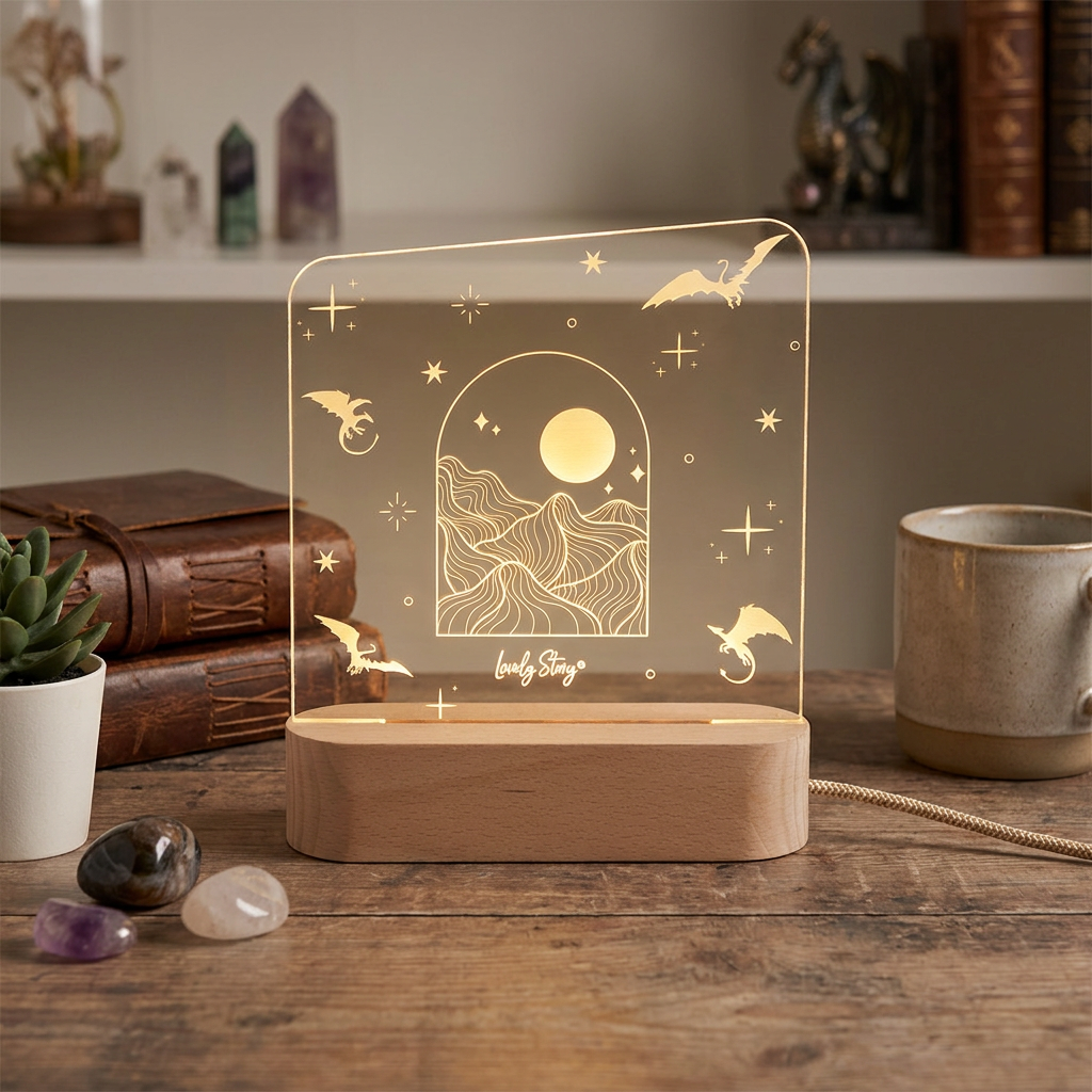 Lámpara de madera personalizable - Draconis