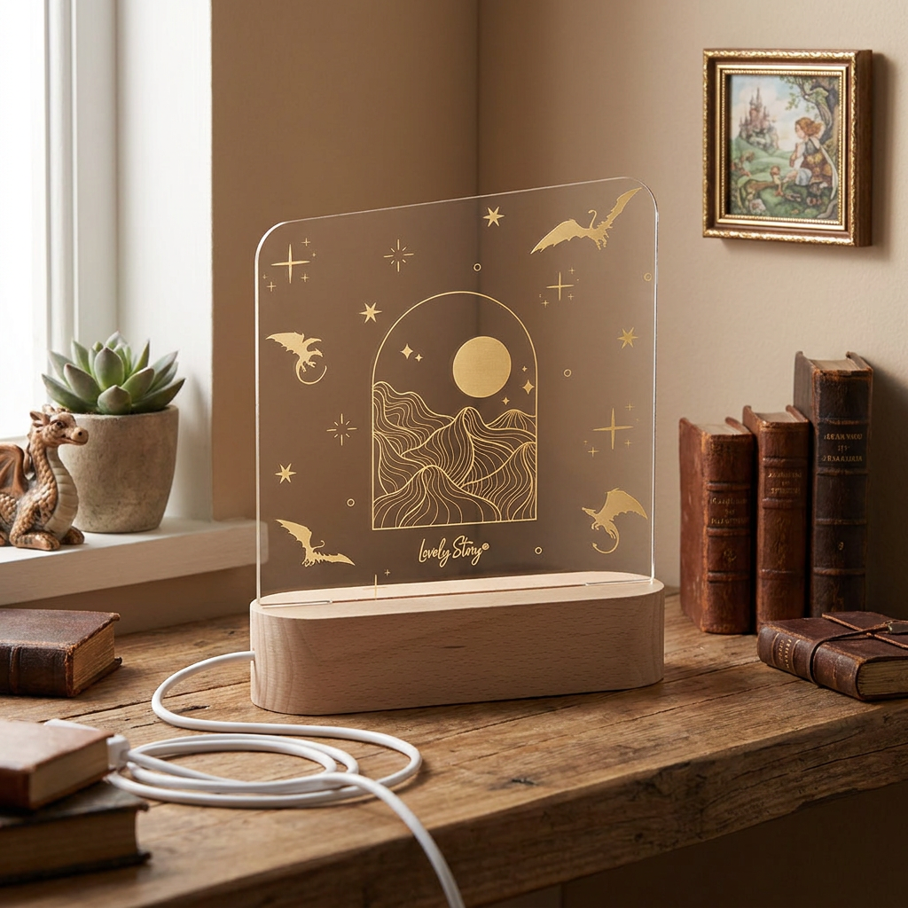 Lámpara de madera personalizable - Draconis