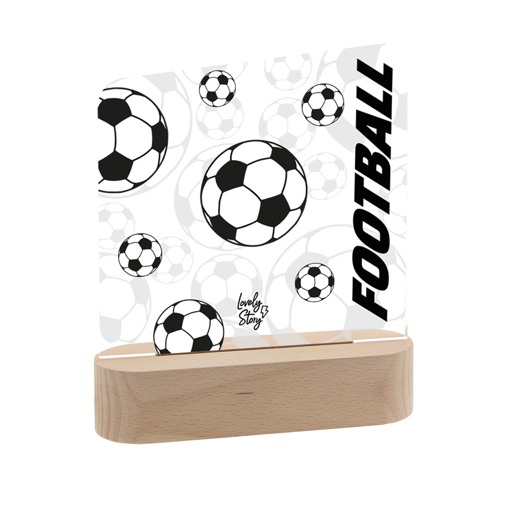 Lámpara de madera - Football Match