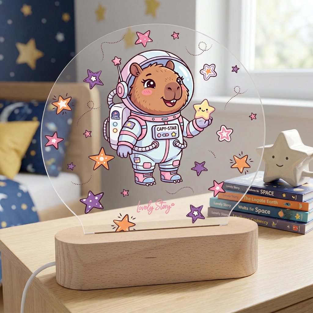 Lámpara de madera personalizable - Capi Space