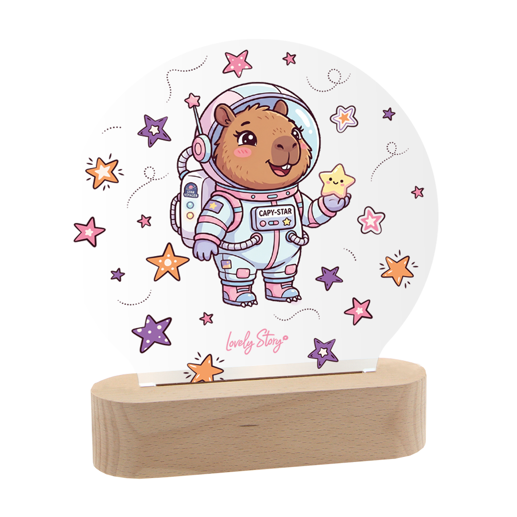 Lámpara de madera personalizable - Capi Space