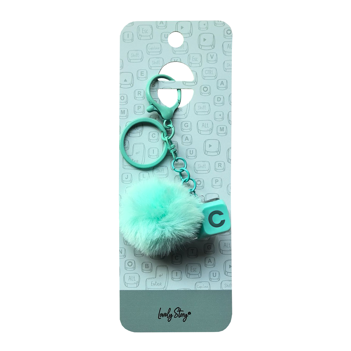 Llavero con iniciales Tecla - Mint